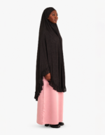 Sakina Black Floral Occasion Khimar Set - Image 2