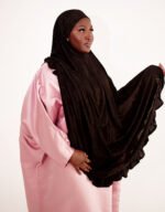 Sakina Black Floral Occasion Khimar Set - Image 2