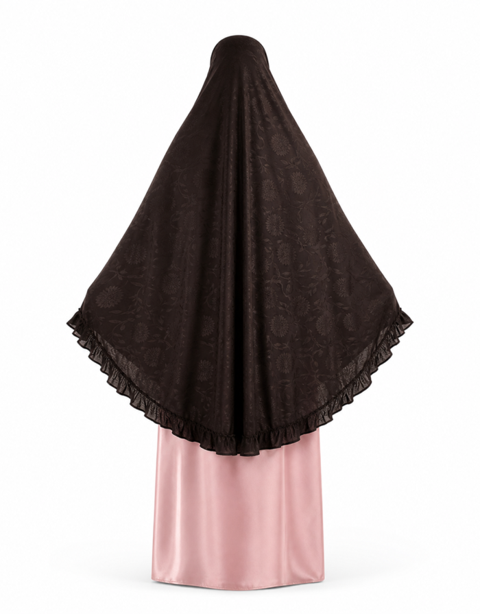 Sakina Black Floral Occasion Khimar Set - Image 5