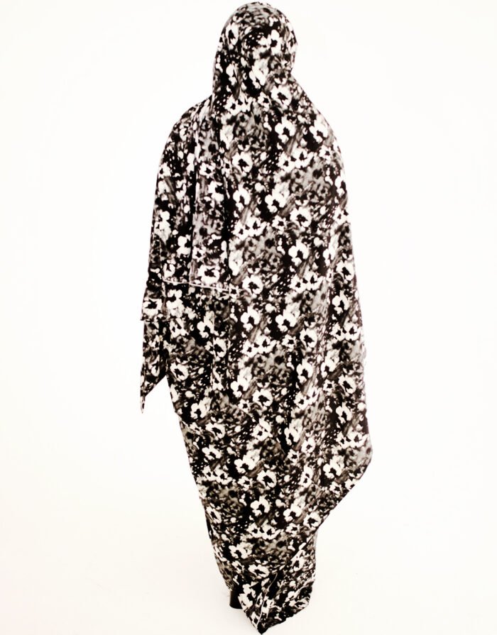 Sokhna Black & Ivory Sleeveless Melhfa Dress - Image 5