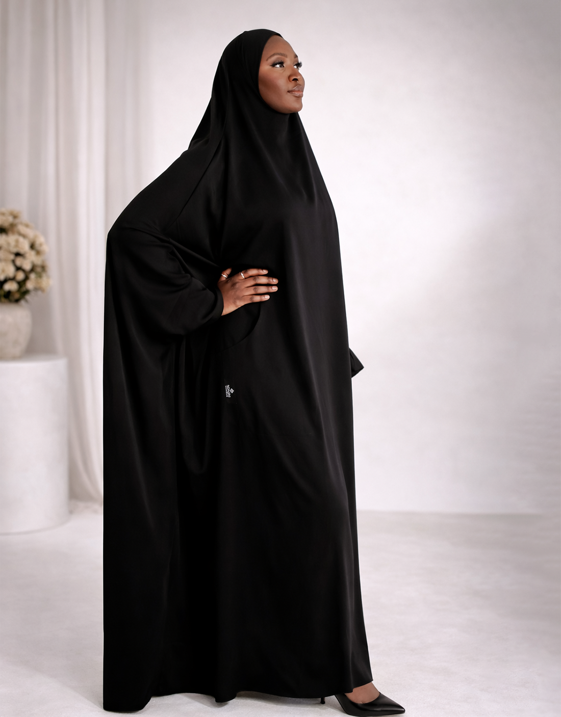 Rahma Black Pocket Jilbab
