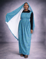 Ndeye Blue Sleeveless Melhfa Dress