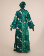 Rabi Silk Teal Dress - Image 5
