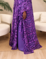 Lagos Purple Lace Boubou - Image 3
