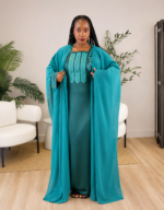 Lome Green Cape Dress - Image 2