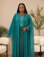 Lome Green Cape Dress - Image 3