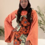 Minna Orange African Print Occasion Dress