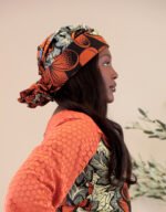 Minna Orange African Print Occasion Dress - Image 3