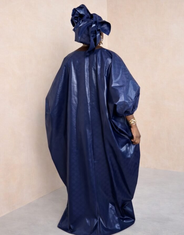 Dakar Blue Bazin Boubou - Image 2