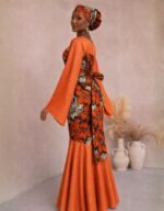 Minna Orange Print Dress - Image 2