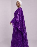 Lagos Purple Lace Boubou - Image 2