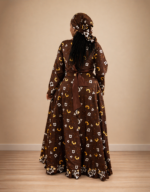 Fatoumata Brown Swiss Lace Dress - Image 3