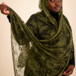 Hadeel Sage Green Embellished Chantilly Midi Mayafi