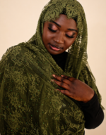 Hadeel Sage Green Embellished Chantilly Midi Mayafi - Image 2