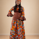 Hadiza Red Embellished African Print Co-ord