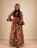 Hadiza Red Embellished African Print Co-ord