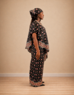 Rashida Black & Pink Embroidered Boubou - Image 2
