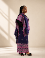 Sahira Purple Embroidered Swiss Lace Toub - Image 3