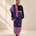 Sahira Purple Embroidered Swiss Lace Toub