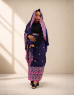 Sahira Purple Embroidered Swiss Lace Toub - Image 2