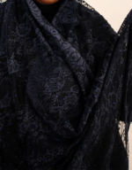 Tameem Navy Blue Embellished Chantilly Midi Mayafi - Image 2