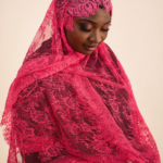 Zareen Hot Pink Embellished Chantilly Midi Mayafi