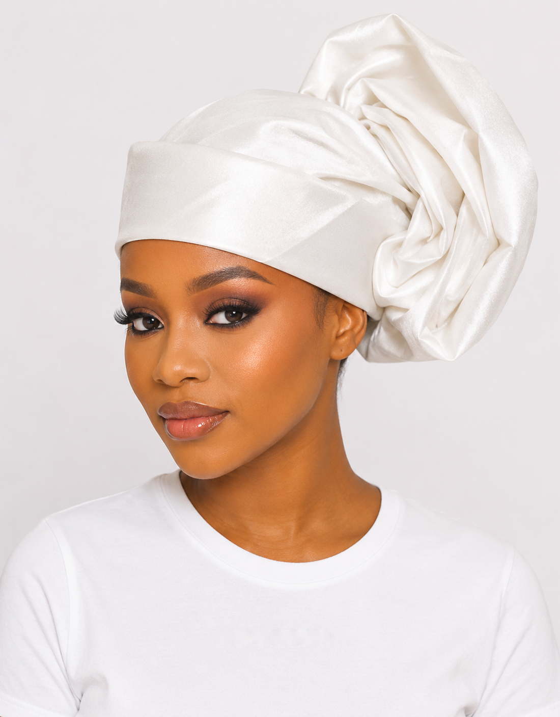 white_raw_silk_no_label White African Raw Silk Scarf - Image 1